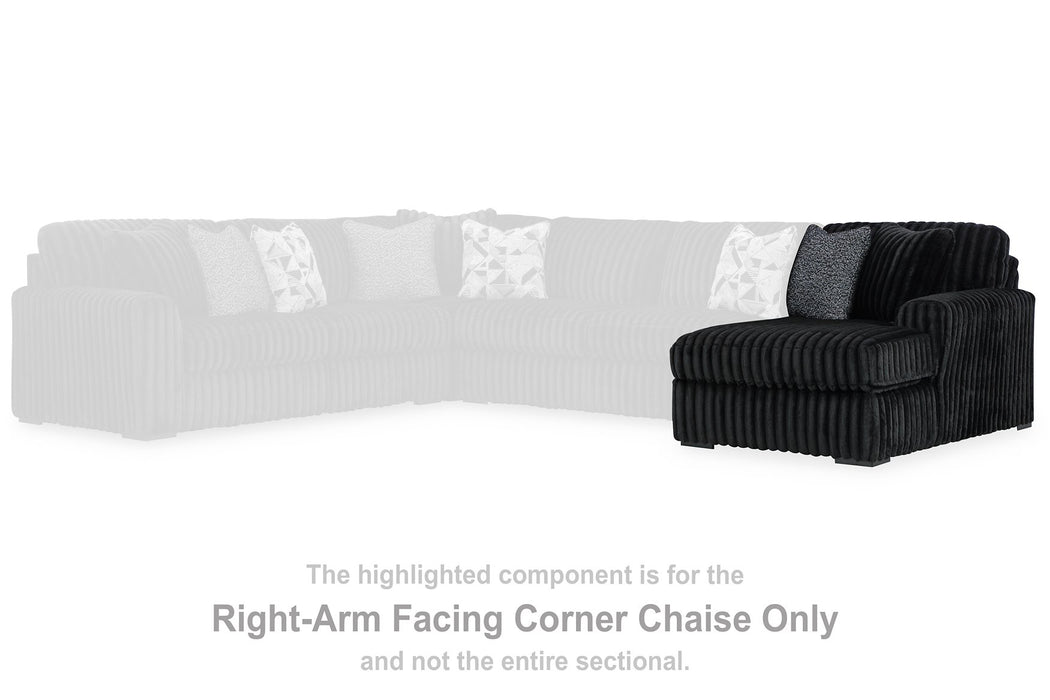 Midnight-Madness Sectional with Chaise - Mattress & Furniture Super Center (Tampa, FL)