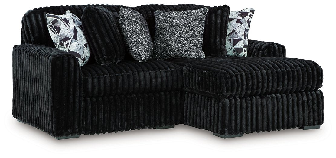 Midnight-Madness Sectional with Chaise - Mattress & Furniture Super Center (Tampa, FL)