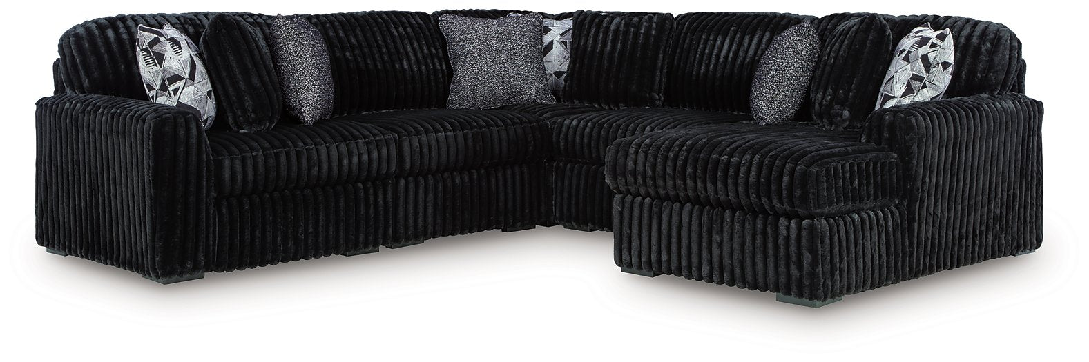 Midnight-Madness Sectional with Chaise - Mattress & Furniture Super Center (Tampa, FL)