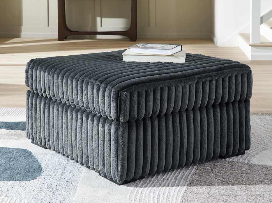 Midnight-Madness Oversized Accent Ottoman - Mattress & Furniture Super Center (Tampa, FL)