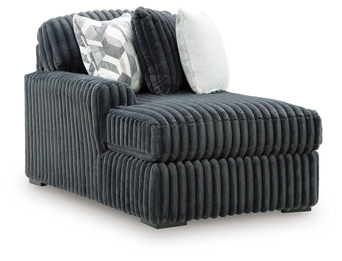 Midnight-Madness Double Chaise 3-Piece Sectional - Mattress & Furniture Super Center (Tampa, FL)