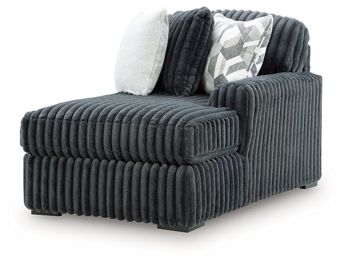 Midnight-Madness Double Chaise 3-Piece Sectional - Mattress & Furniture Super Center (Tampa, FL)