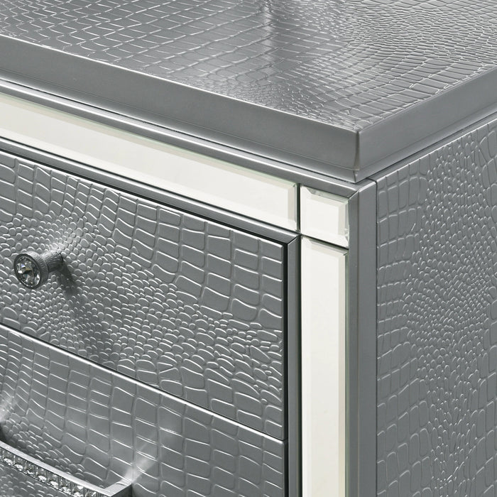 Valentino Dressing Table-Silver
