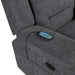 Redondo Glider Recliner W/Heat, Massage, Pwr Fr -Dk Gray