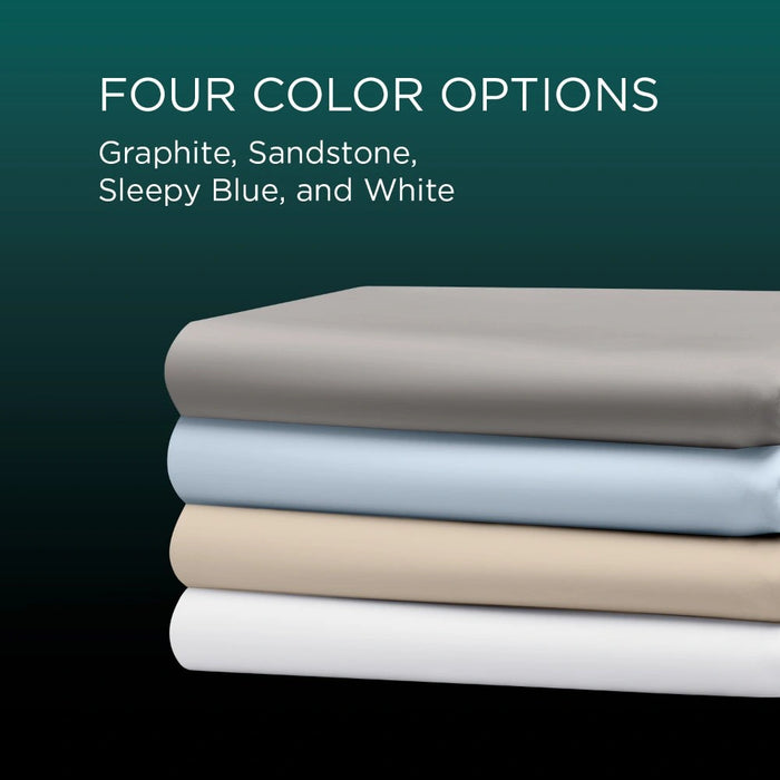 TEMPUR Luxe Egyptian Cotton Pillowcase Set Sleepy Blue