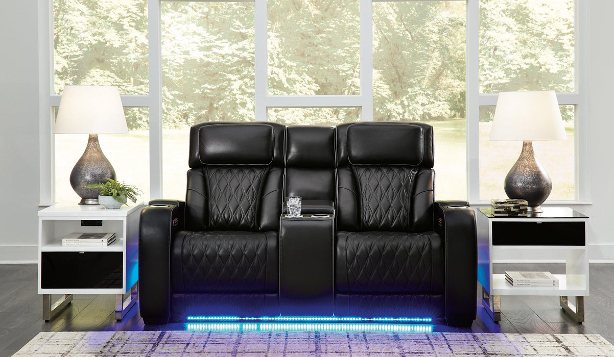 Boyington Power Reclining Loveseat with Console - Mattress & Furniture Super Center (Tampa, FL)