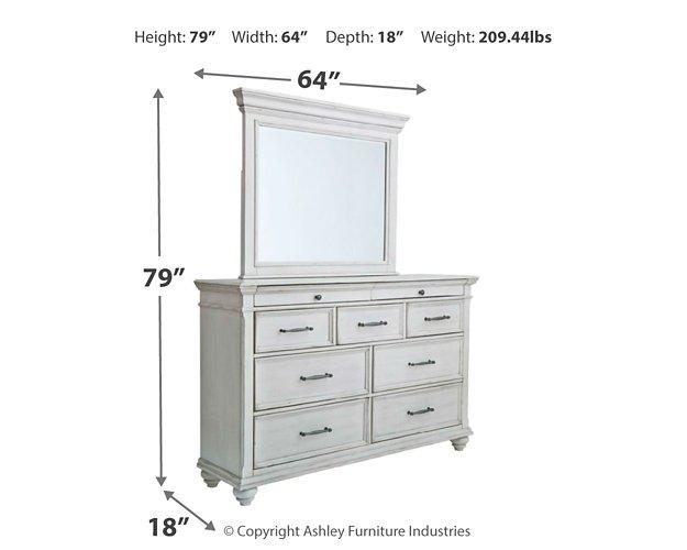 Kanwyn Dresser and Mirror - Mattress & Furniture Super Center (Tampa, FL)