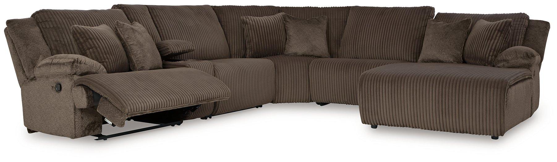 Top Tier Reclining Sectional with Chaise - Mattress & Furniture Super Center (Tampa, FL)