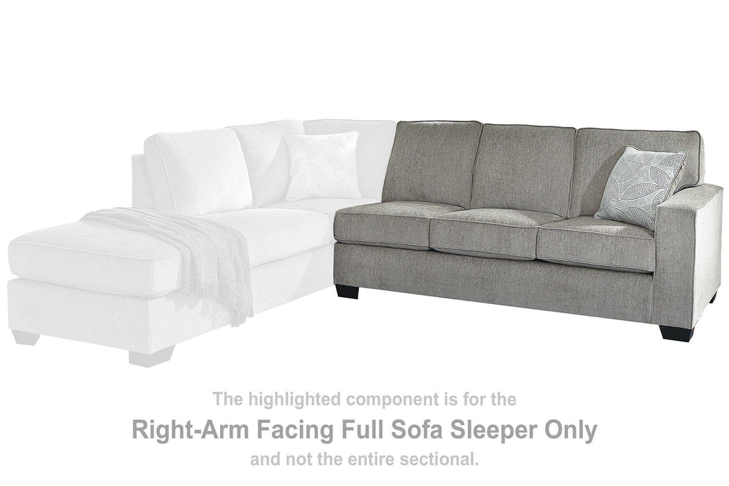 Altari Sleeper Sectional with Chaise - Mattress & Furniture Super Center (Tampa, FL)