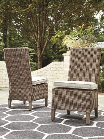Beachcroft Outdoor Side Chair with Cushion (Set of 2) - Mattress & Furniture Super Center (Tampa, FL)