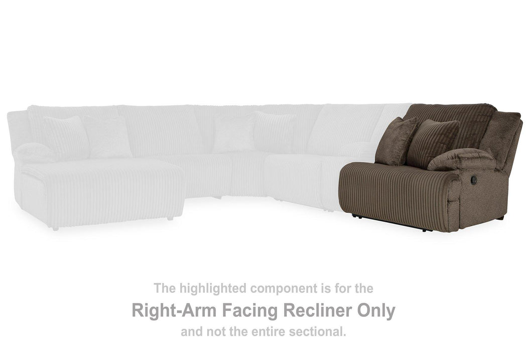 Top Tier Reclining Sectional with Chaise - Mattress & Furniture Super Center (Tampa, FL)