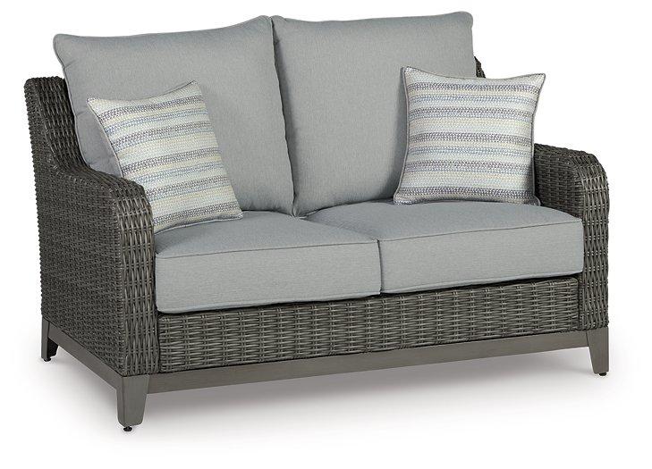 Elite Park Outdoor Loveseat with Cushion - Mattress & Furniture Super Center (Tampa, FL)