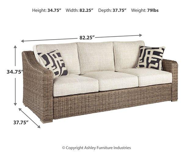 Beachcroft Outdoor Sofa with Cushion - Mattress & Furniture Super Center (Tampa, FL)