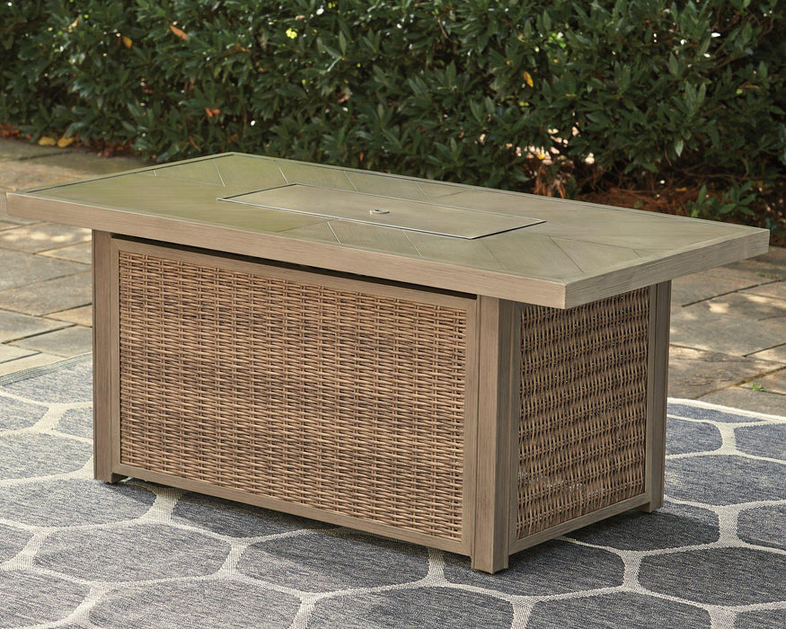 Beachcroft Outdoor Fire Pit Table - Mattress & Furniture Super Center (Tampa, FL)