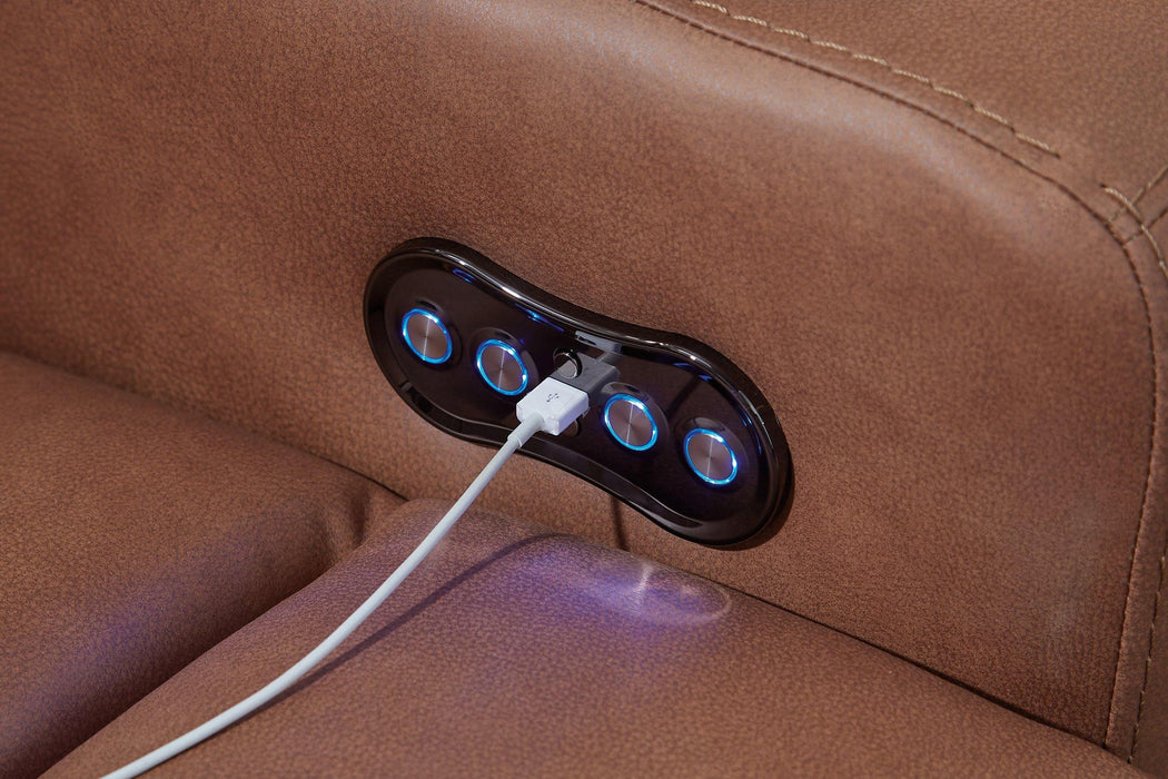 Clean-Slate Power Reclining Loveseat with Console - Mattress & Furniture Super Center (Tampa, FL)