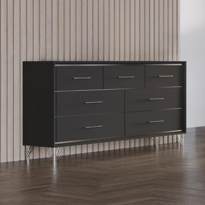 Ava 7 Drawer Dresser-Ebony