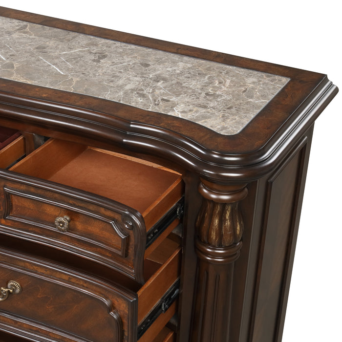 Bella Notte Dresser- Mahogany Brown