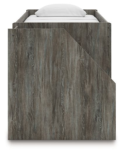 Frandern Loft Bed with Bookcase Storage - Mattress & Furniture Super Center (Tampa, FL)