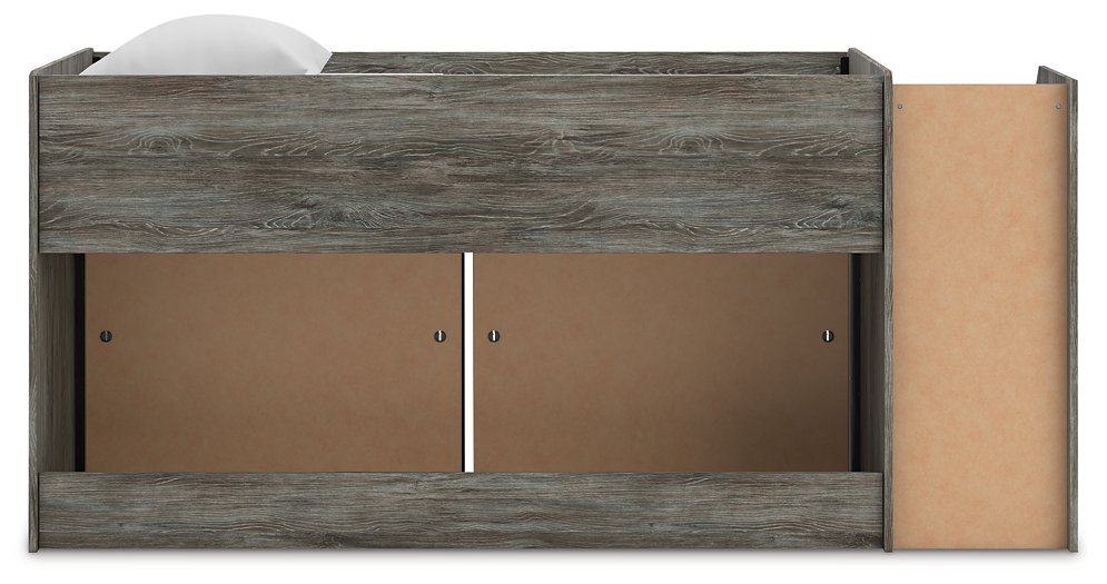 Frandern Loft Bed with Bookcase Storage - Mattress & Furniture Super Center (Tampa, FL)