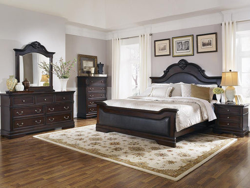 Cambridge Carved 4-Piece Queen Bedroom Set Cappuccino image