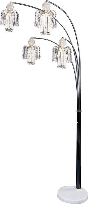 Maisel Floor Lamp with 4 Staggered Shades Black - Mattress & Furniture Super Center (Tampa, FL)