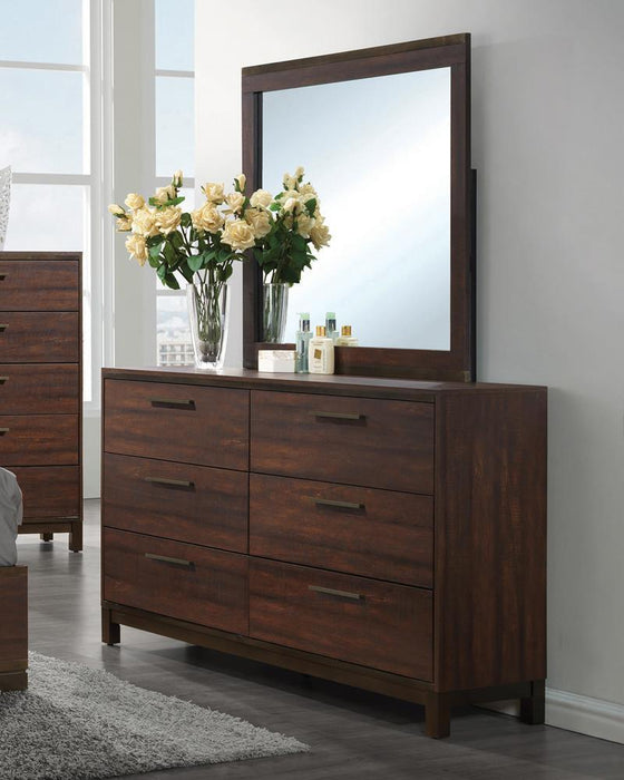 Edmonton Dresser Mirror Rustic Tobacco