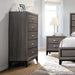 Watson 5-drawer Chest Grey Oak and Black - Mattress & Furniture Super Center (Tampa, FL)