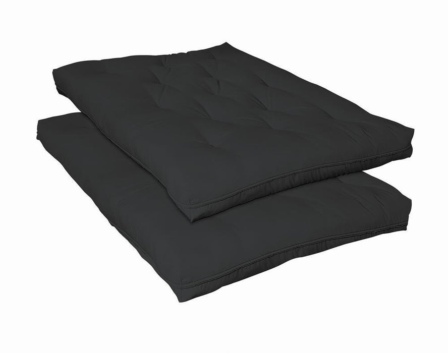 7" Deluxe Futon Pad Black