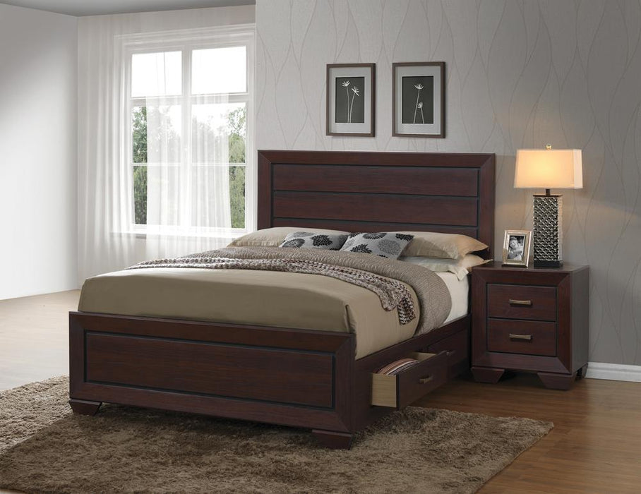 Kauffman California King, Eastren King, & Queen Panel Bed Dark Cocoa - Mattress & Furniture Super Center (Tampa, FL)