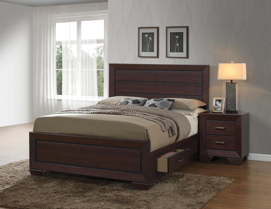 Kauffman California King, Eastren King, & Queen Panel Bed Dark Cocoa - Mattress & Furniture Super Center (Tampa, FL)