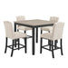 Daphne 5 Pc Natural 42" Counter Set W/Natural Chairs