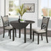 Gia 3 Pc 42" Drop Leaf Dining Table & 2 Chairs-Gray