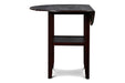 Gia 3 Pc 42" Counter Drop Leaf Table & 2 Chairs-Ebony