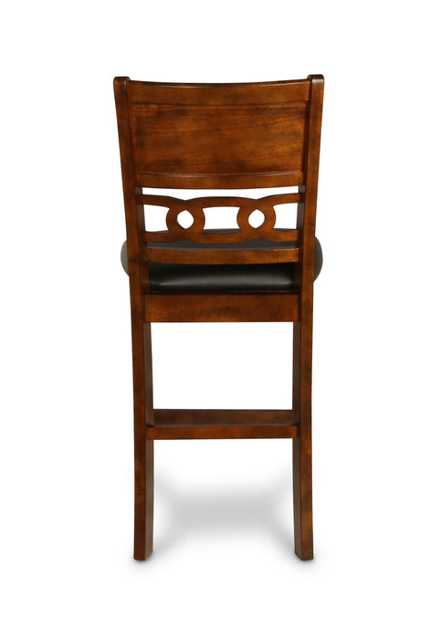 Gia 5 Pc 42" Round Counter Dining Table & 4 Chairs-Brown