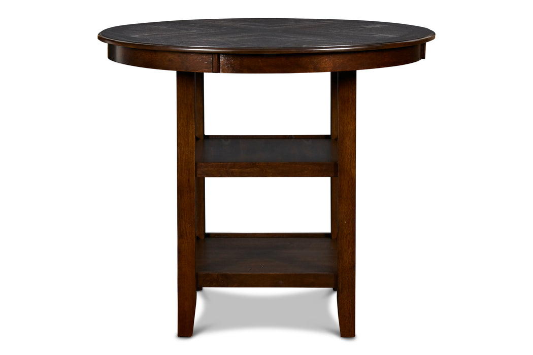 Gia 5 Pc 42" Round Counter Dining Table & 4 Chairs-Cherry