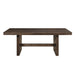 Kody Rectangle Dining Table Base-Dk Walnut