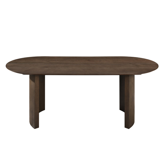 Kody 79" Oval Dining Table Top-Dk Walnut