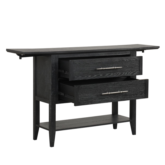 Sable Crest Drop Leaf Server-Black