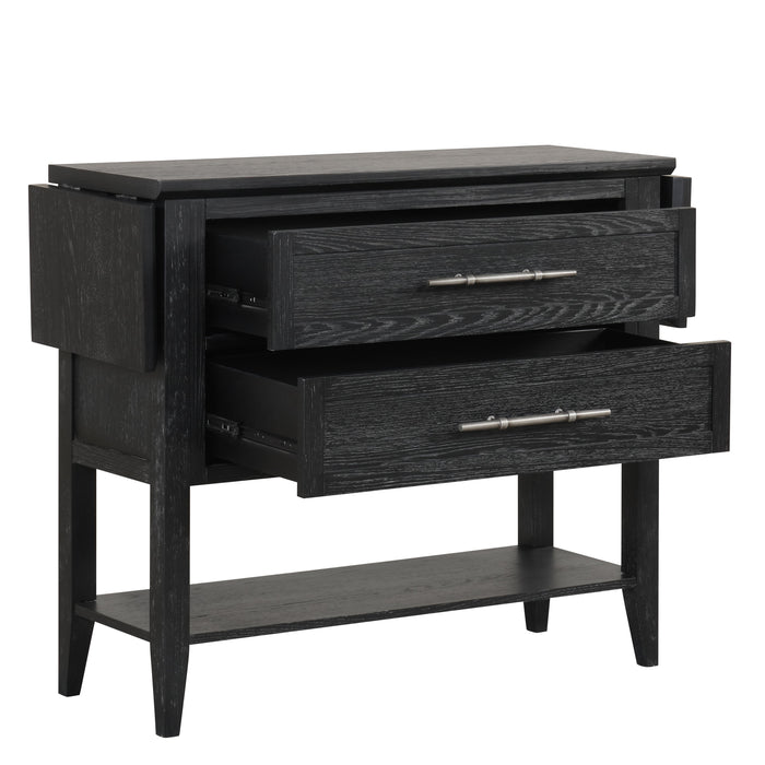 Sable Crest Drop Leaf Server-Black