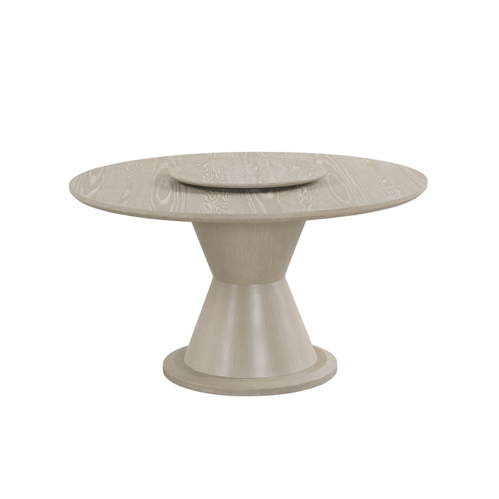 Gwendolyn Round Dining Table Base-Cerused Taupe