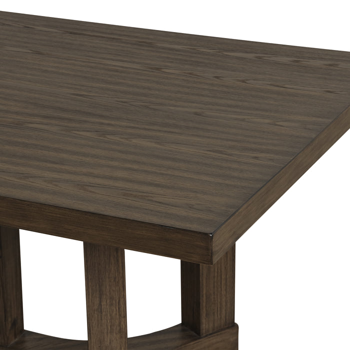 Cityscape Rectangle Dining Table Base-Walnut