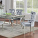 ADALIA Dining Table, Silver - Mattress & Furniture Super Center (Tampa, FL)