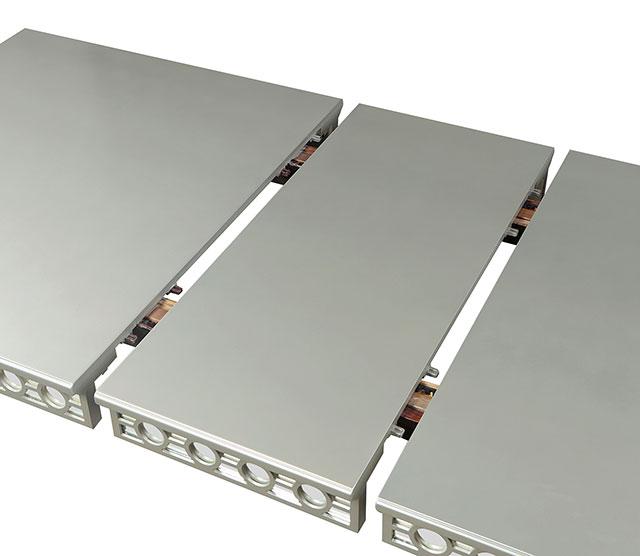 ADALIA Dining Table, Silver - Mattress & Furniture Super Center (Tampa, FL)