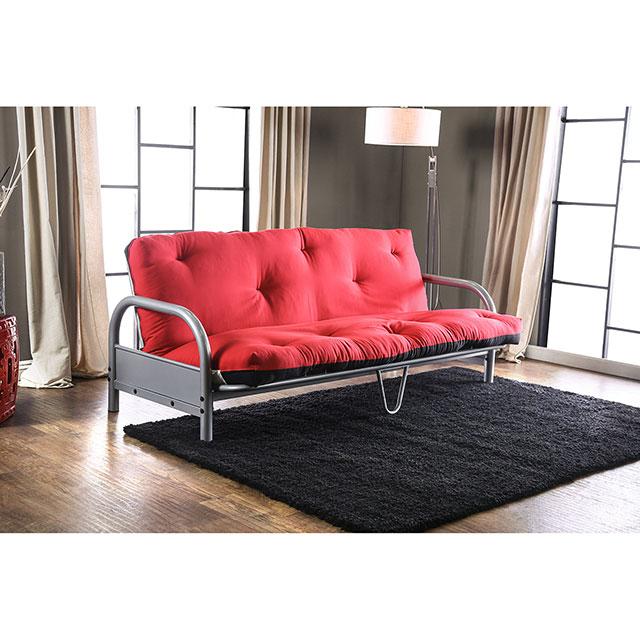 Aksel Black/Red Futon Mattress, Black, Red & Gray - Mattress & Furniture Super Center (Tampa, FL)
