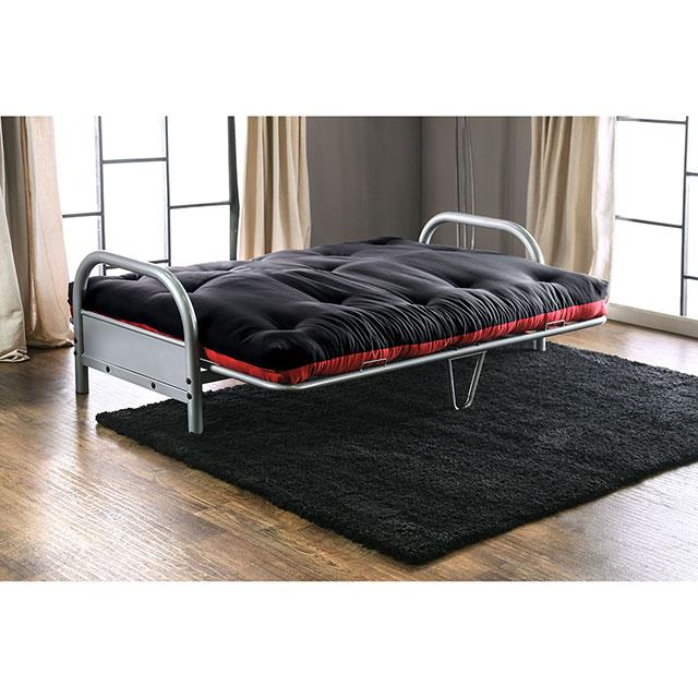 Aksel Black/Red Futon Mattress, Black, Red & Gray - Mattress & Furniture Super Center (Tampa, FL)