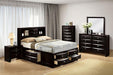 Zosimo Bed Black, Chrome, & Grey - Mattress & Furniture Super Center (Tampa, FL)