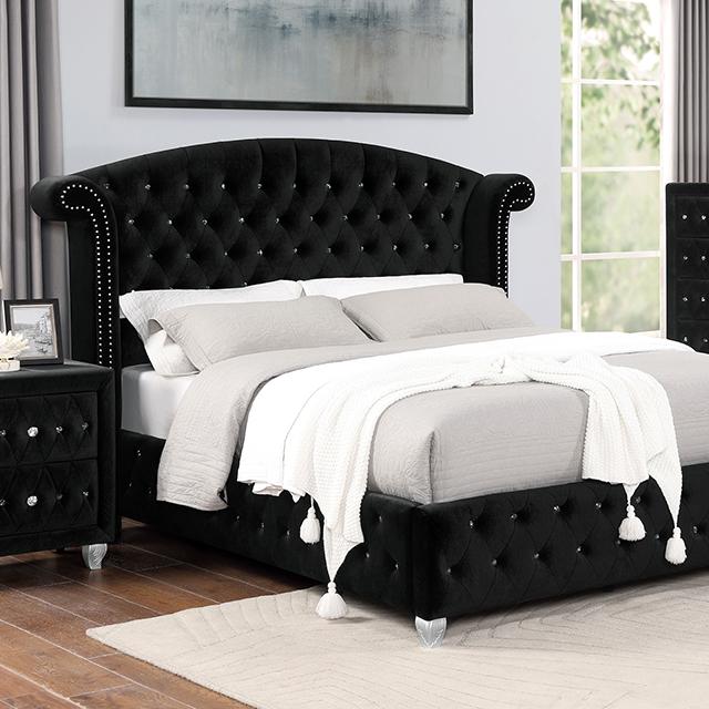 Zohar Bed Black & Pink - Mattress & Furniture Super Center (Tampa, FL)