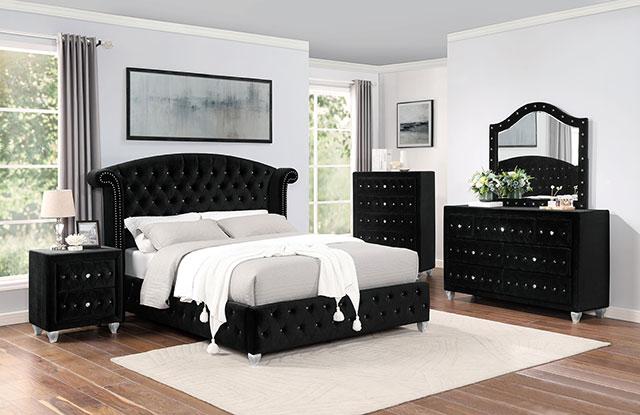 Zohar Bed Black & Pink - Mattress & Furniture Super Center (Tampa, FL)