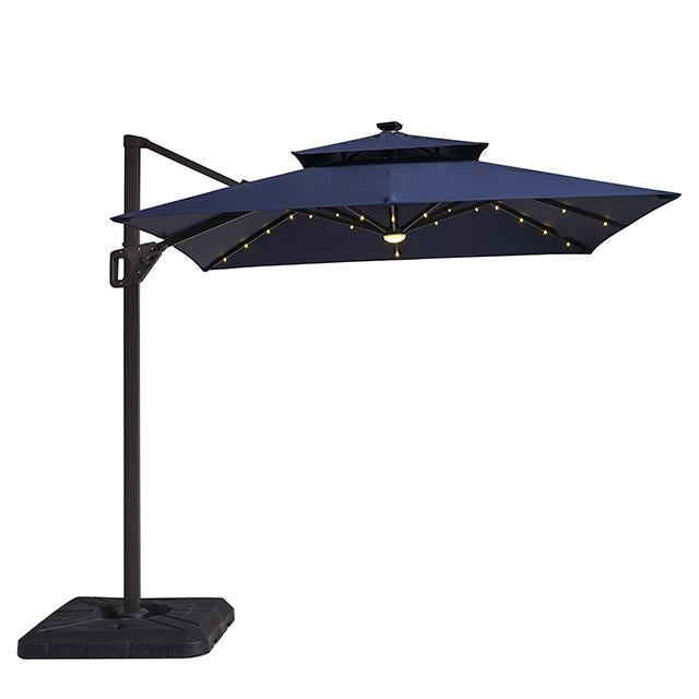 Xico 8 Ft Square Umbrella w/ Double Top w/ LED Light + 37" Large Base - Mattress & Furniture Super Center (Tampa, FL)