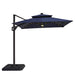 Xico 8 Ft Square Umbrella w/ Double Top w/ LED Light + 37" Large Base - Mattress & Furniture Super Center (Tampa, FL)